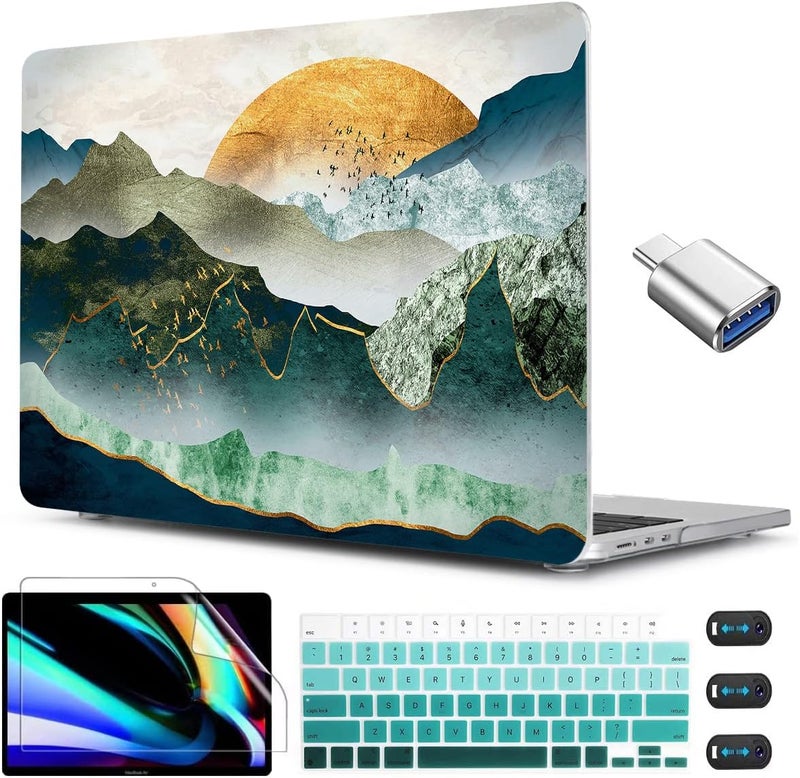 CISSOOK Mountain Case for MacBook Air 13.6 inch 2025 2024 2022 Release Model A3240 A3113 A2681, Plastic Sunshine Mountain Scenery Cover for MacBook Air 13 M4 M3 M2 Case with Keyboard Cover - Image 1